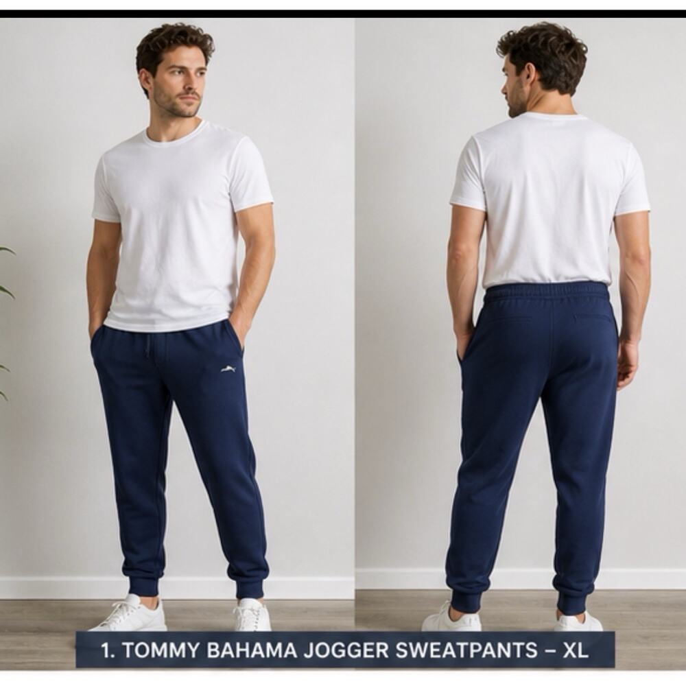 Tommy Bahama Jogger Sweatpants Mens XL Blue Lounge Athletic Casual Pants